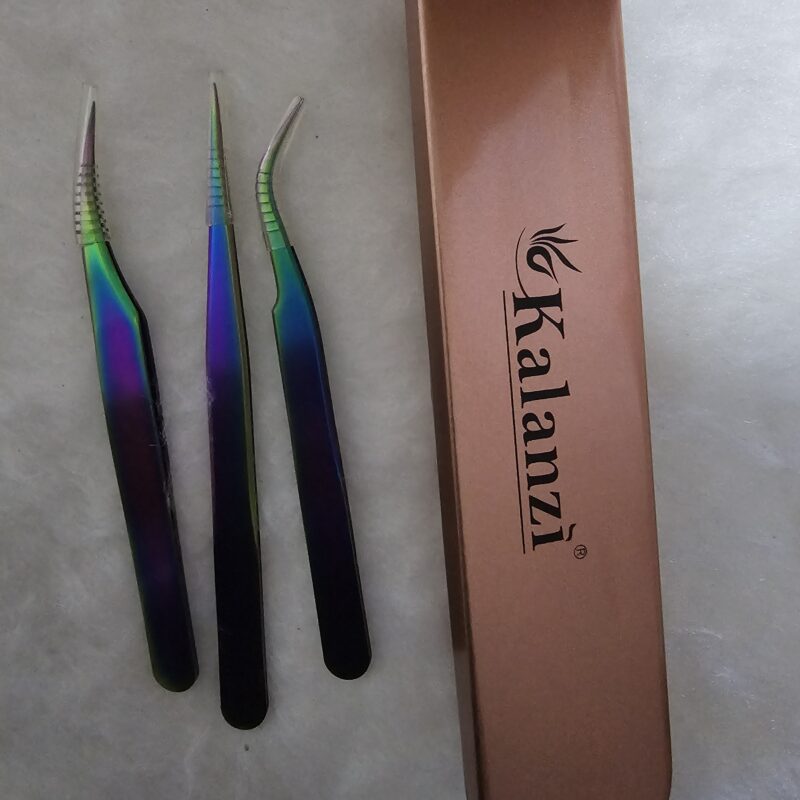 Pinzas para pestañas con estuche